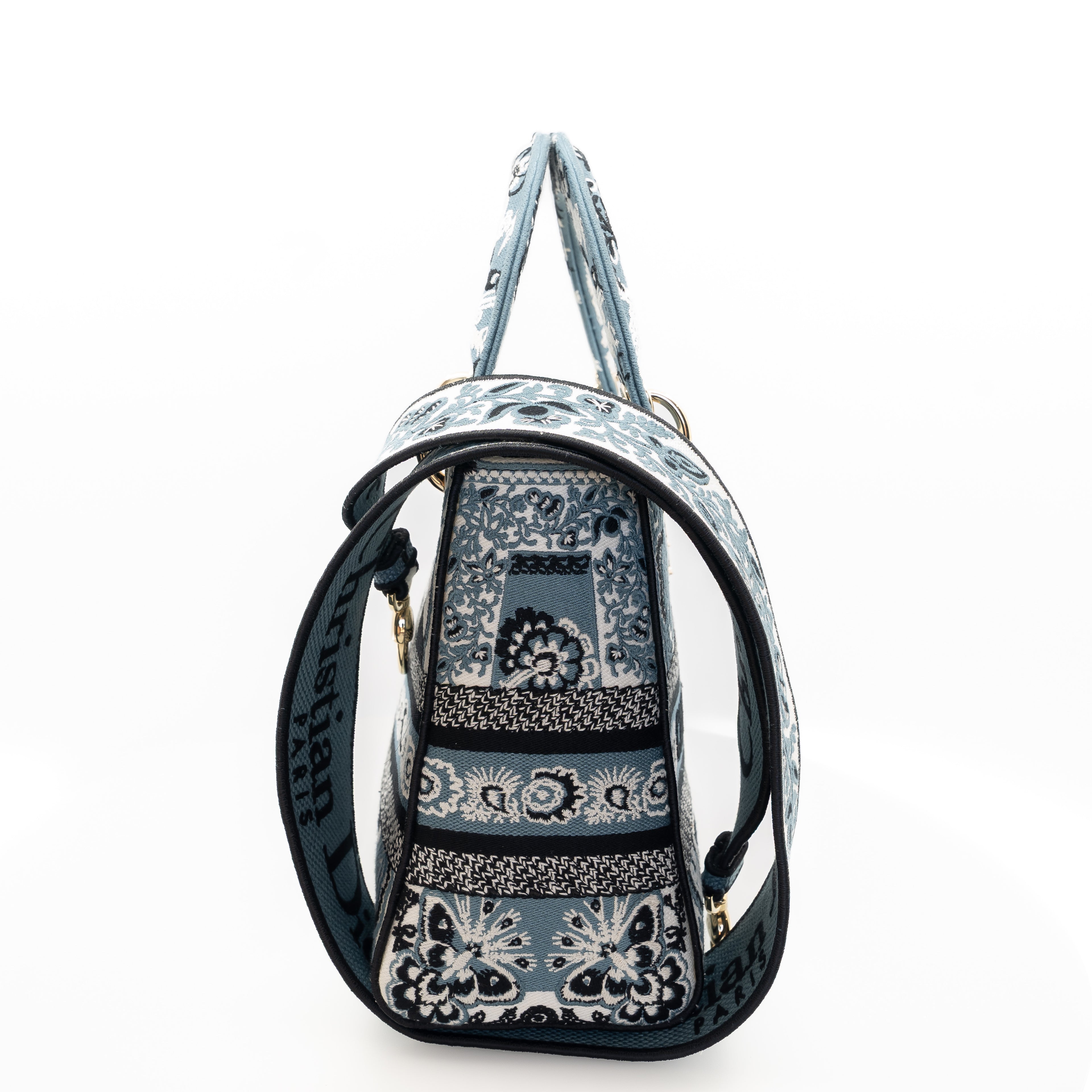 Lady D-Lite Medium Bag Embroidered Canvas