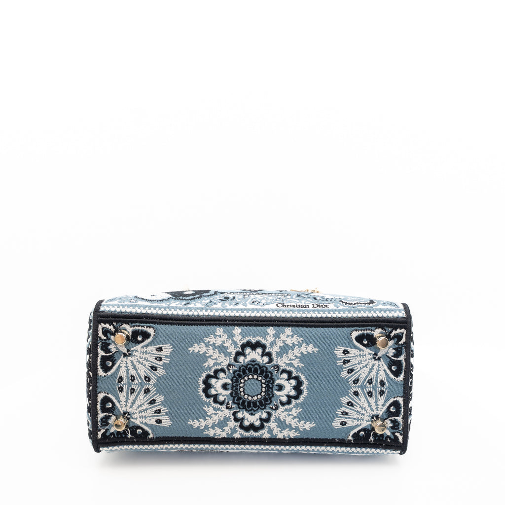 Lady D-Lite Medium Bag Embroidered Canvas