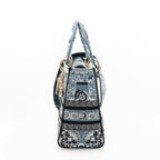 Lady D-Lite Medium Bag Embroidered Canvas